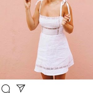 Reformation Linen and Lace dress